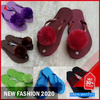 MRTT173S161 Sendal Pompom Bulu Variations Keren BMGShop
