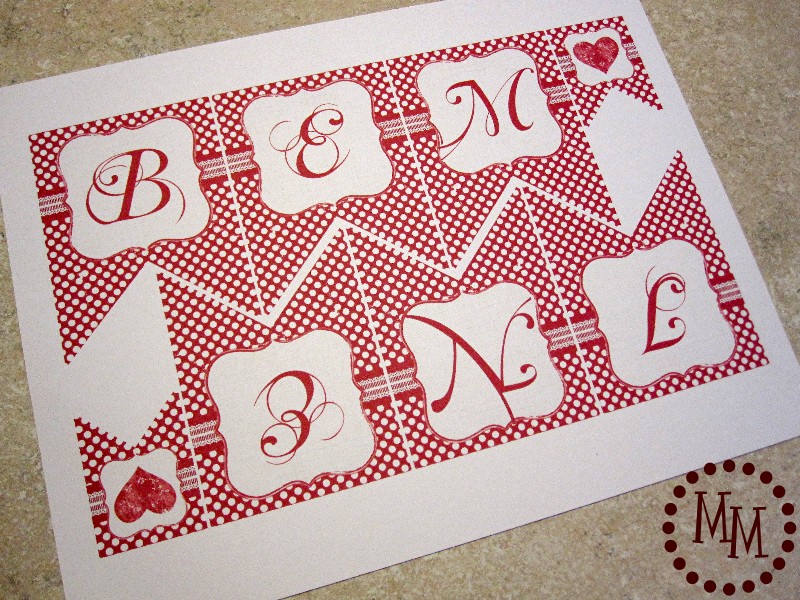 Be Mine Banner FREE Printable The Scrap Shoppe