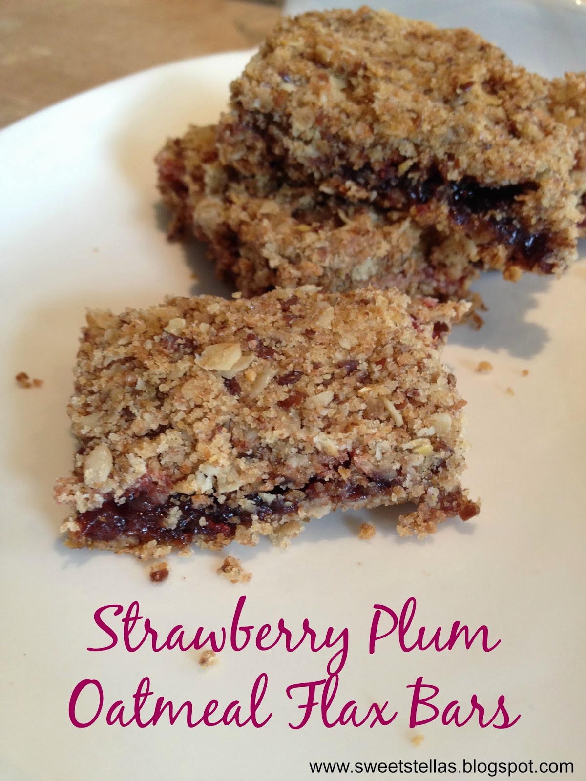 Sweet Stella's Strawberry Plum Oatmeal Flax Bars recipe