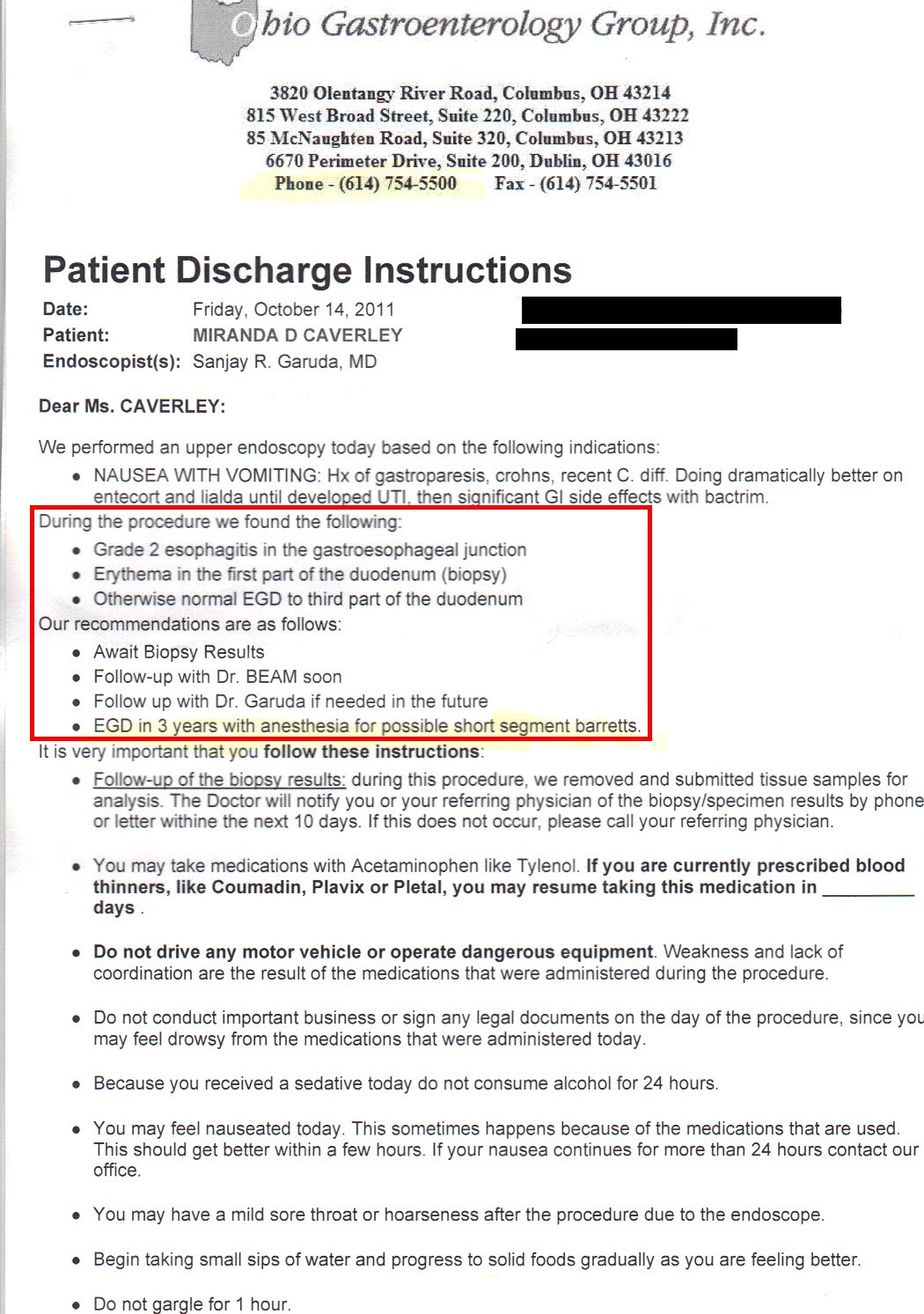 Miranda Writes Upper Endoscopy And A Good Gag Reflex