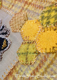 Wool Hexi's into Sweet Honeycomb - ThreeSheepStudio.com