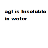 agl is Insoluble in water agl is Insoluble in water
