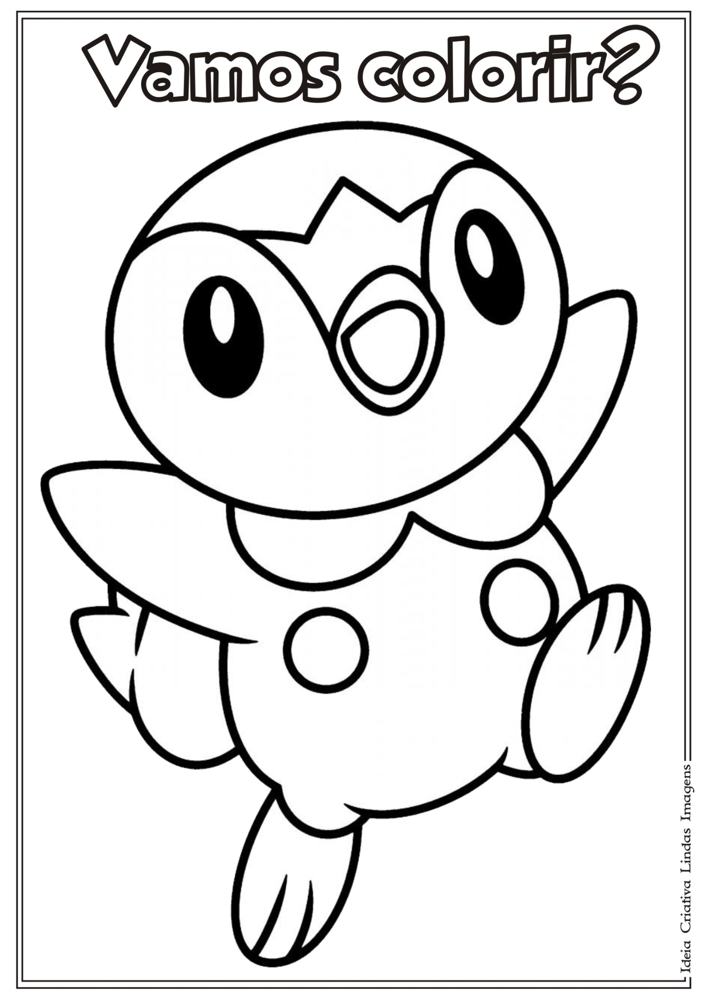 Desenho de Pokémon para colorir