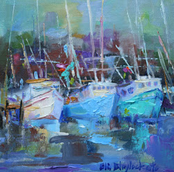 palette painting knife paintings boats impressionist boat oil elizabeth shrimp daily american blaylock artwork dailypainters painters panel sold artist