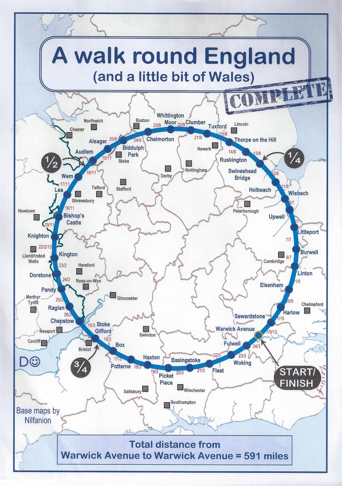Path Round Britain A walk round England (and a little bit of Wales)