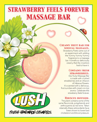 Barre de Massage Strawberry Feels Forever (Accroche Coeur) - Lush