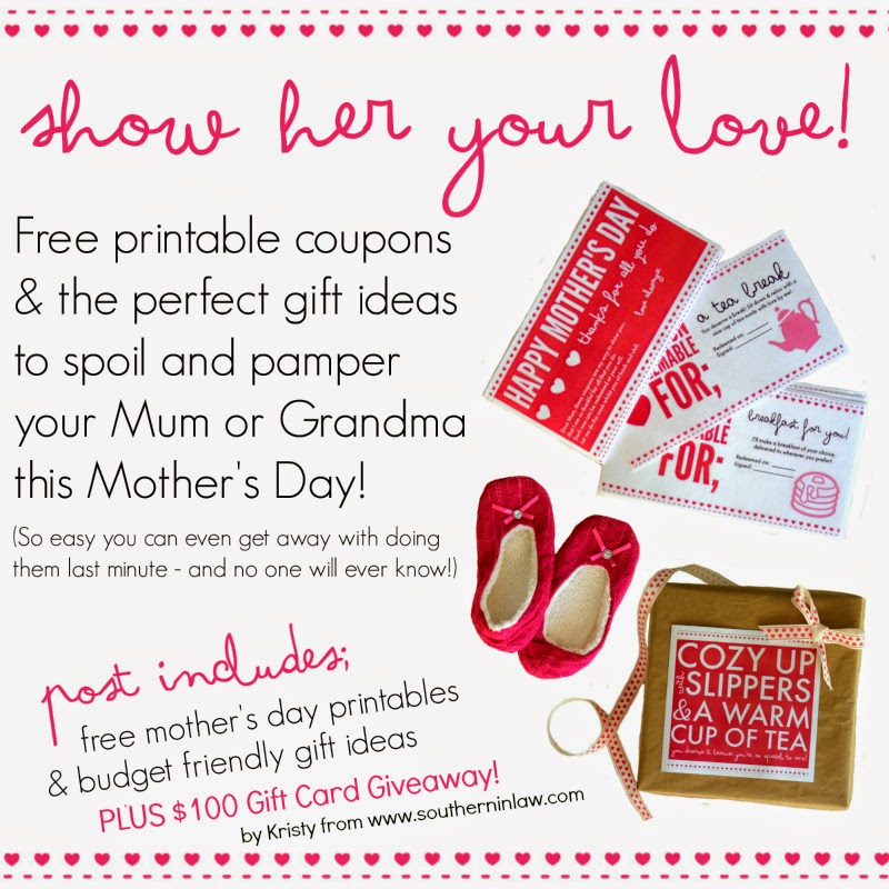 Show Her Your Love This Mother's Day  Free Mother's Day Printables and Last Minute Mother's Day Gift Ideas
