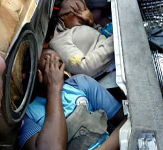 Photos: Four African migrants found hidden inside boot, bonnet and dashboard of a car at Melilla border, Spain