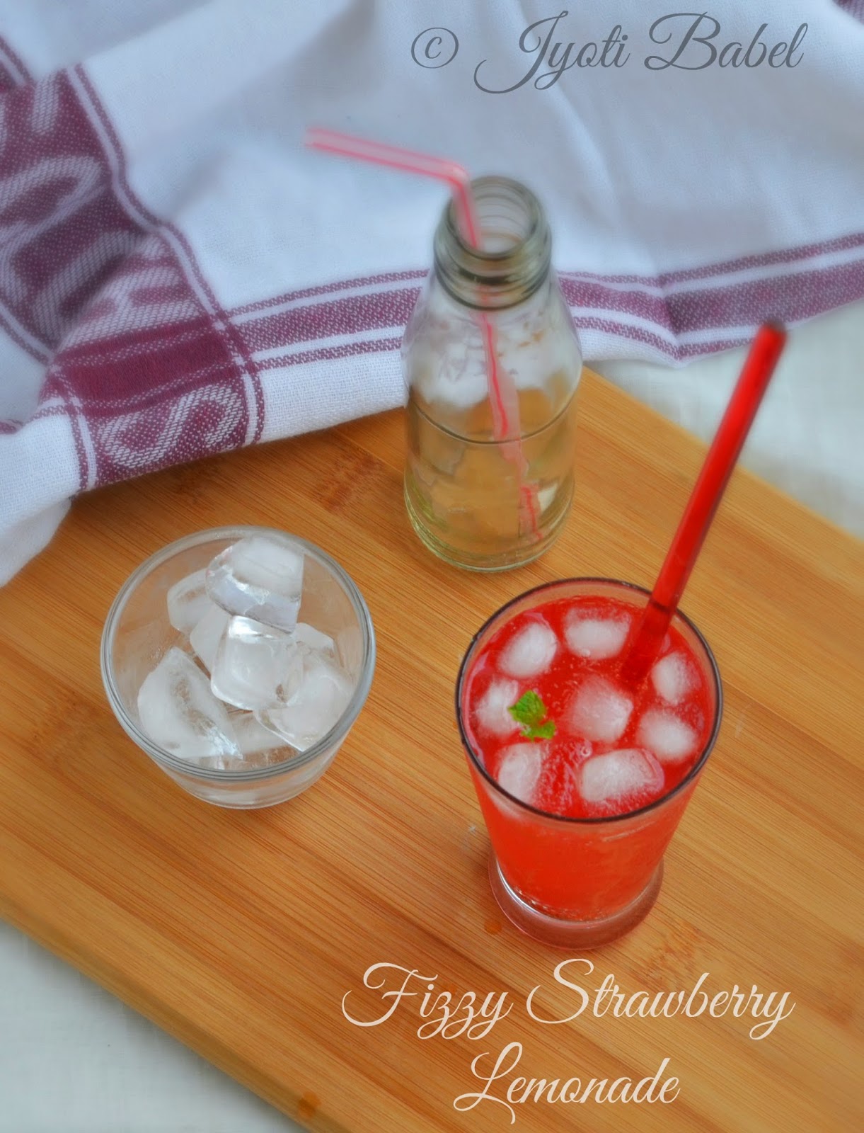 Jyoti s Pages Fizzy Strawberry Lemonade Recipe How To Make 