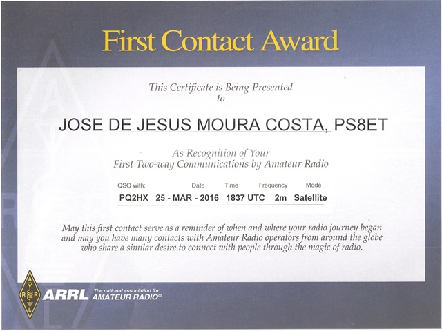 First Contact Award - Satelitte