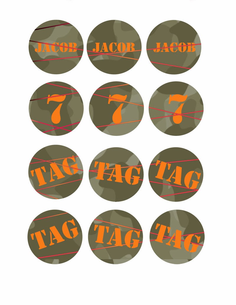 Belle Announces Camouflage Laser Tag Cupcake Toppers