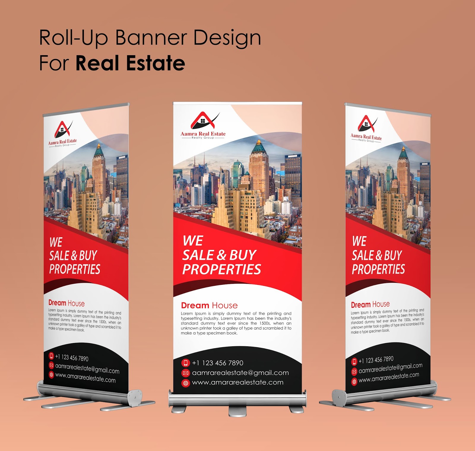 Real Estate Roll Up Banner Template Design Shuhel Ahmed