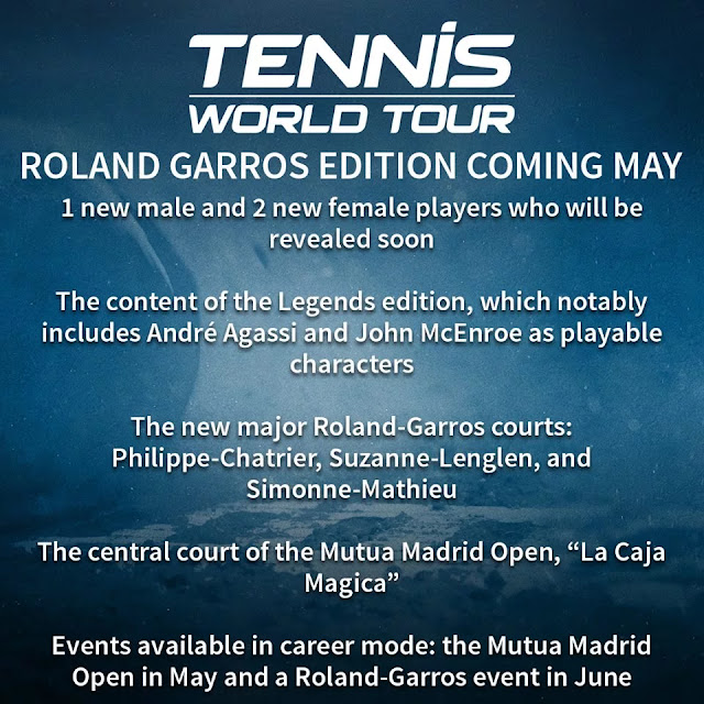 الإعلان عن نسخة جديدة من لعبة Tennis World Tour قادمة قريبا و هذه مميزاتها