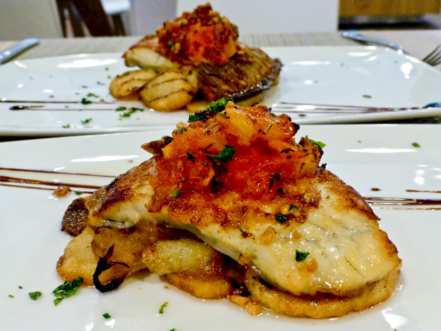 Rodaballo al Horno con tomate concasse