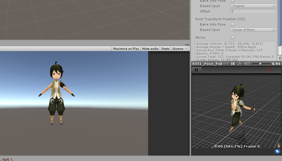 Rigged Model for Unity 3D SD Chinese Character Game Rigged by Blender