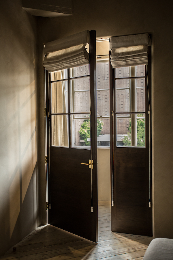 Vestido de riscas comprido