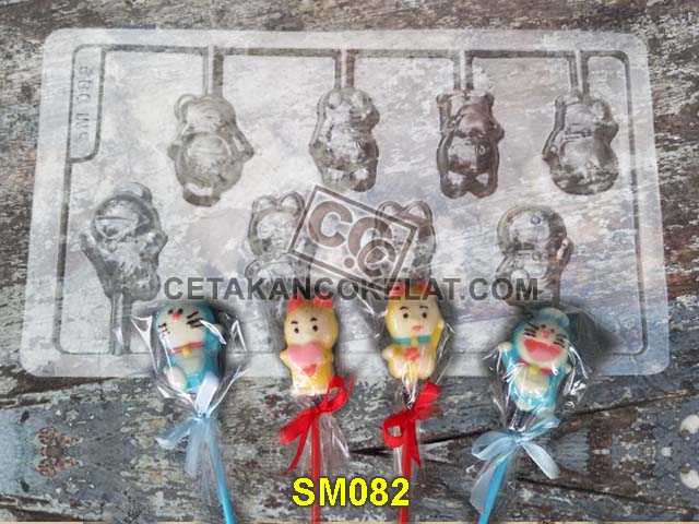 cetakan coklat cokelat SM082 SM82 mold mould lolipop doraemon dorami #cetakancoklat
