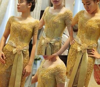 Contoh Model Kebaya Lengan Pendek Terbaru Untuk Wanita Gemuk