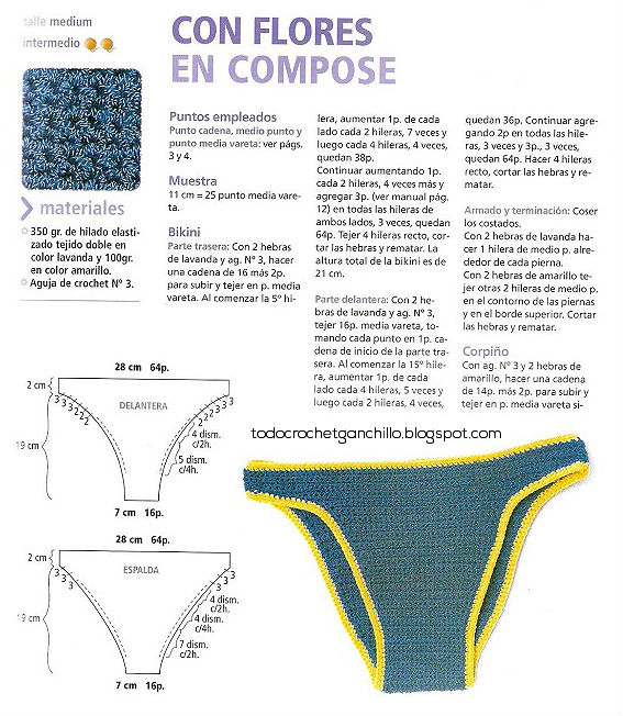 Bikini y Short Crochet / Paso a paso
