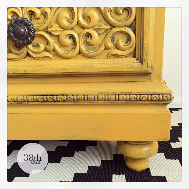 yellow dresser, how to paint a dresser, refinishing furniture, painting furniture, diy