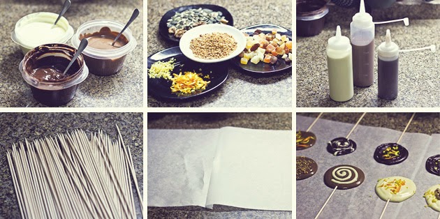 Piruletas de chocolate - paso a paso