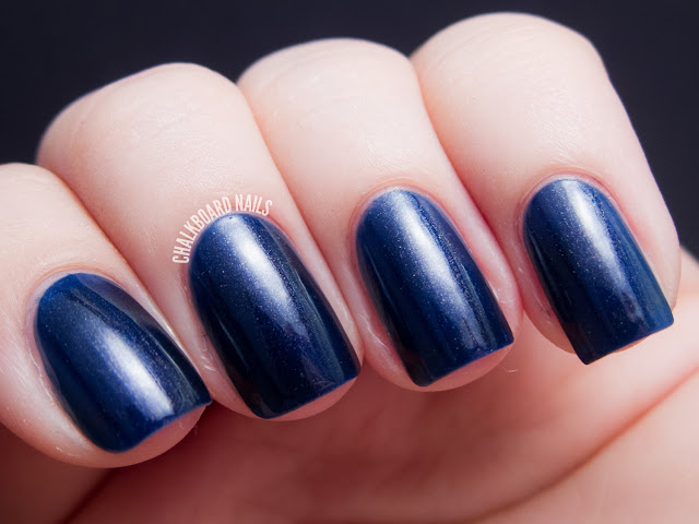 Chalkboard Nails: Contrary Polish Indigo Rose