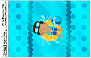 Fiesta en la Piscina, Niño Moreno: Etiquetas para Candy Bar para Imprimir Gratis. Etiquetas de Fiesta en la Piscina, Niño Moreno para imprimir gratis.