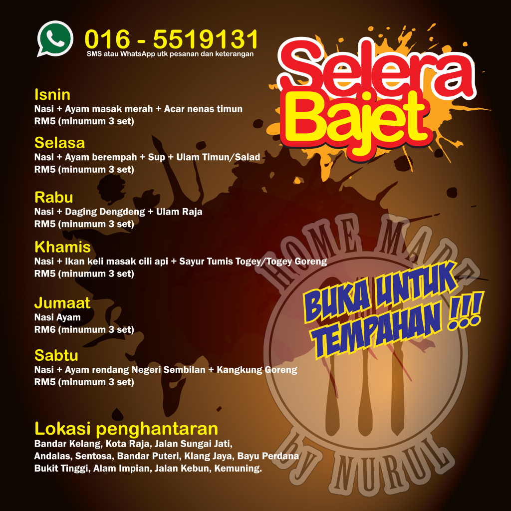 Nasi Ayam Wow Menu Mingguan Selera Bajet