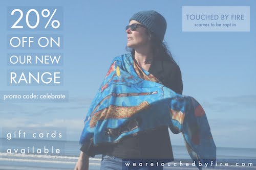 20% off at Touched by Fire