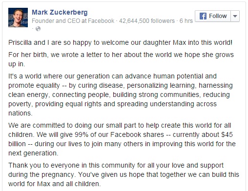 Kabar Bahagia Datang dari Mark Zuckerberg yang Kini Telah Resmi Menjadi Ayah Kabar Bahagia Datang dari Mark Zuckerberg yang Kini Telah Resmi Menjadi Ayah