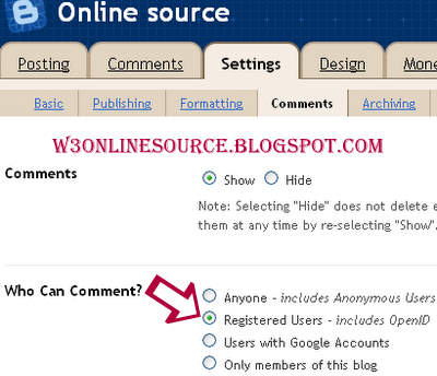 how to avoid comment spamming in blogspot