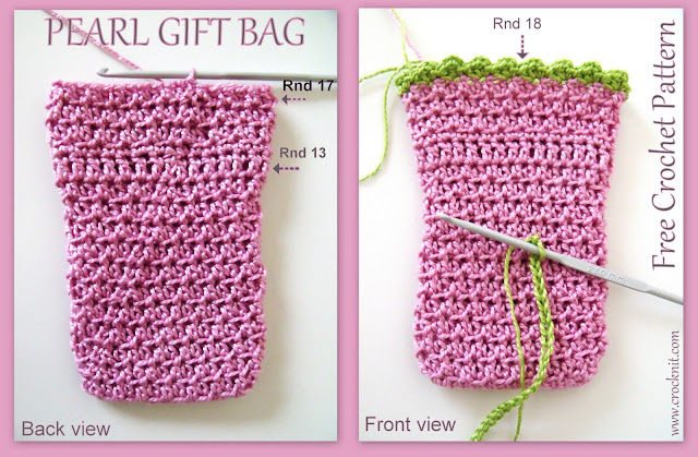 how to crochet, gift bags, free crochet patterns, photo tutural, drawstring bags, birthdays, christmas,