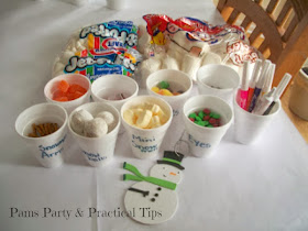 Make your own snowman bar with lot of goodies 