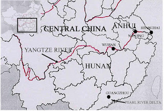 Mapa inundaciones en China - 1931