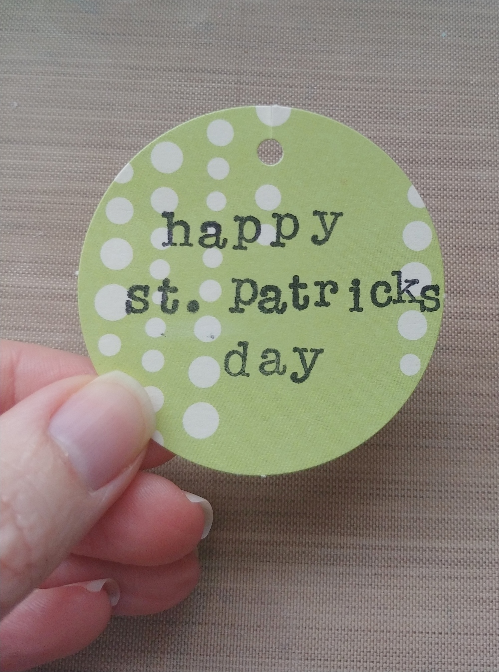 st. patrick's day tag
