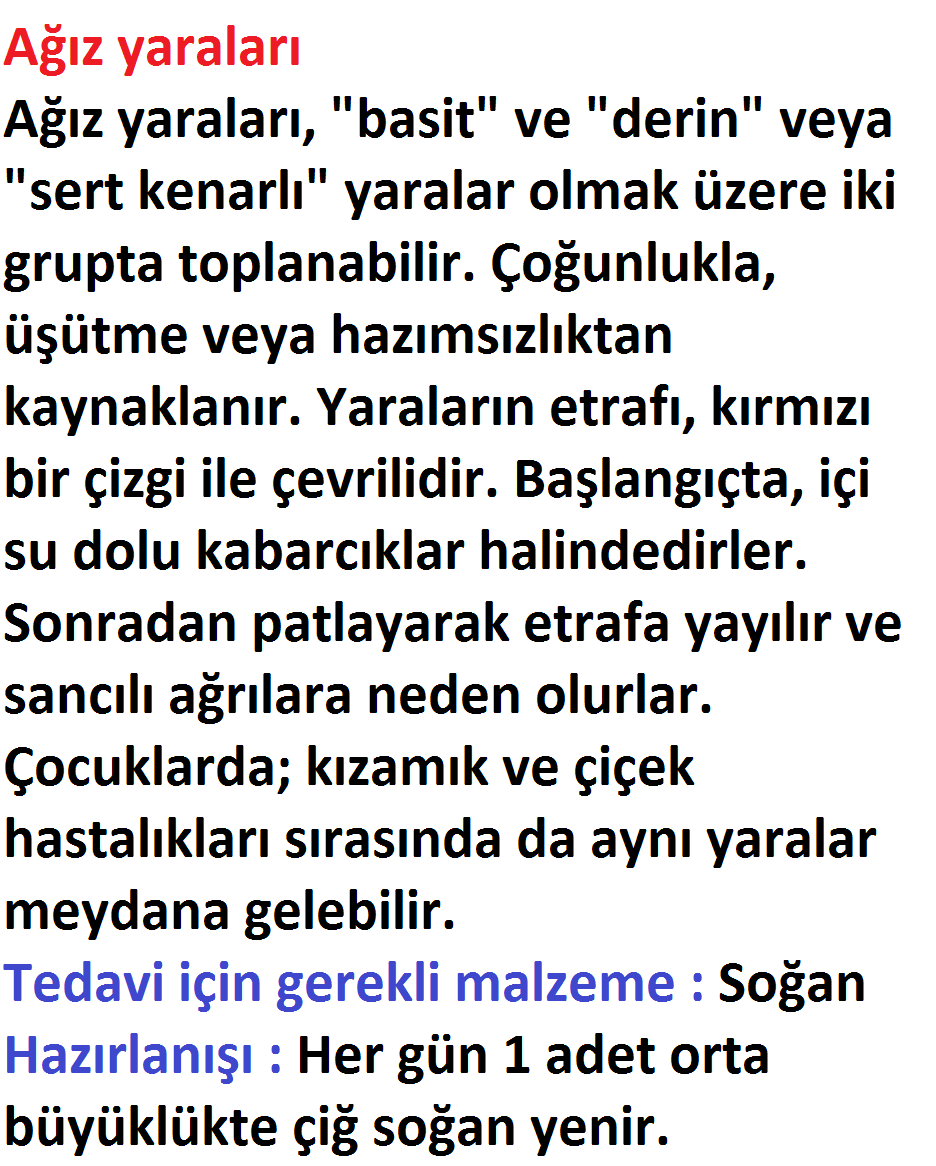 Ağız Yarası Neden Olur Ağız Yarası Neden Olur