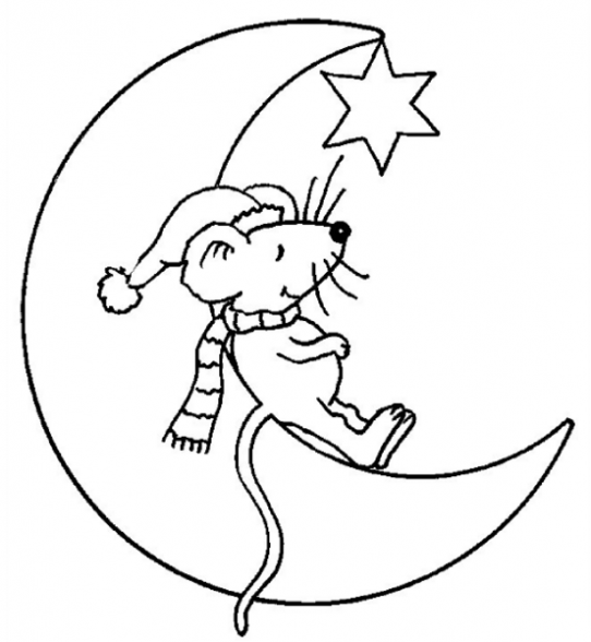 Dibujos para imprimir y colorear Luna para colorear