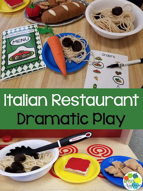 Italian Restaurant Dramatic Play | Apples to Applique