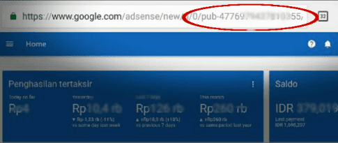 Cara mengetahui ID penayang AdSense Cara mengetahui ID penayang AdSense