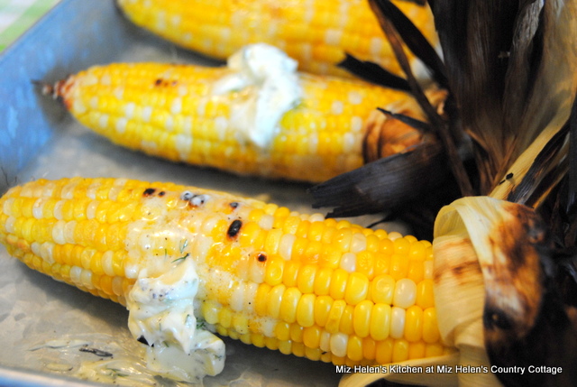 Grilled Corn with Dill Butter at Miz Helen's Country Cottage