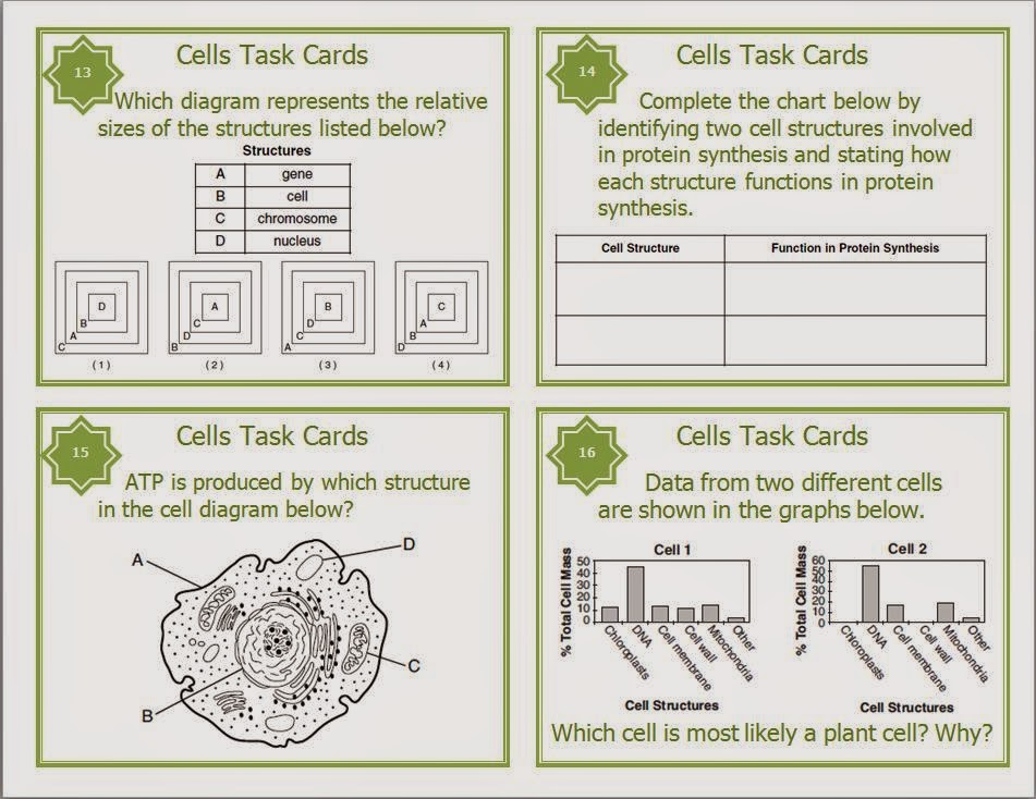http://www.teacherspayteachers.com/Product/Cells-Task-Cards-for-Middle-and-High-School-1237935