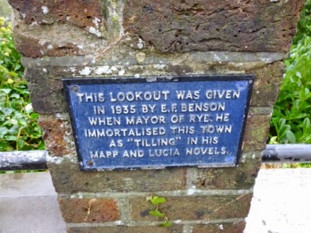 The plaque on the lookout point in Rye, East Sussex