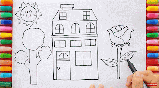 Menggambar villa untuk anak SD dengan mudah Tutorial menggambar villa untuk anak SD dengan mudah