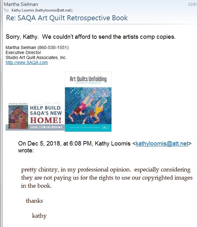 Art With a Needle Crabby about SAQA