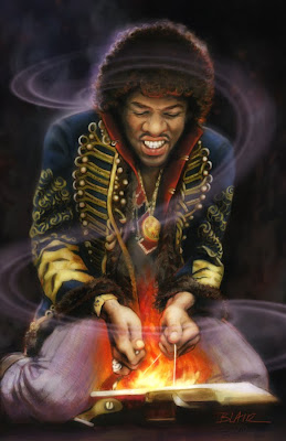 Jimi Hendrix Burning Guitar HD Photos 3