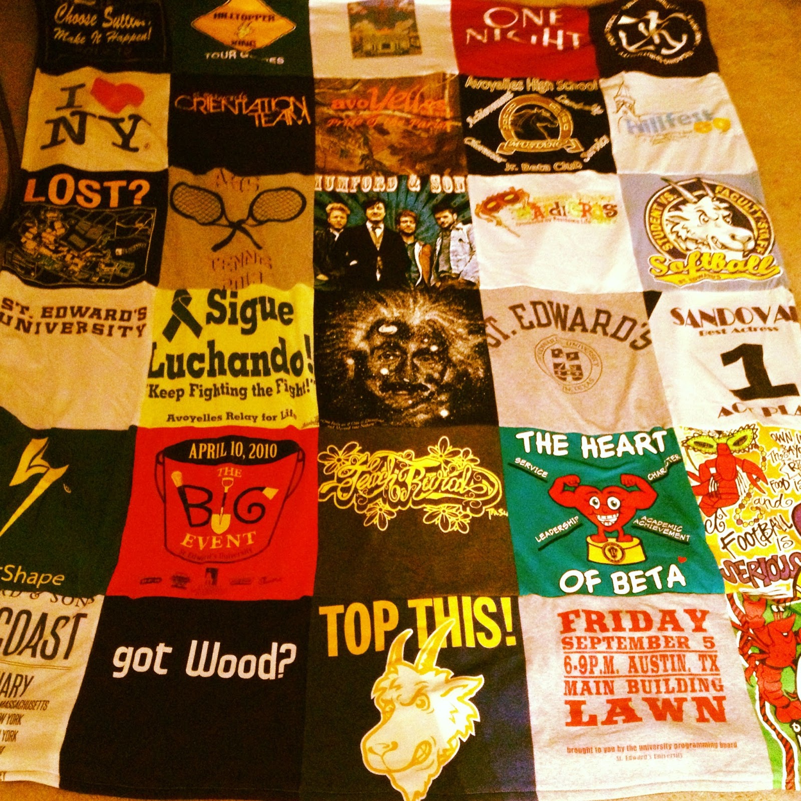 The Bright Side According to Laura: Project Repat // T-Shirt Blanket