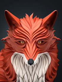 02-Fox-Maxim-Shkret-Digital-Origami-Animal-Art-www-designstack-co