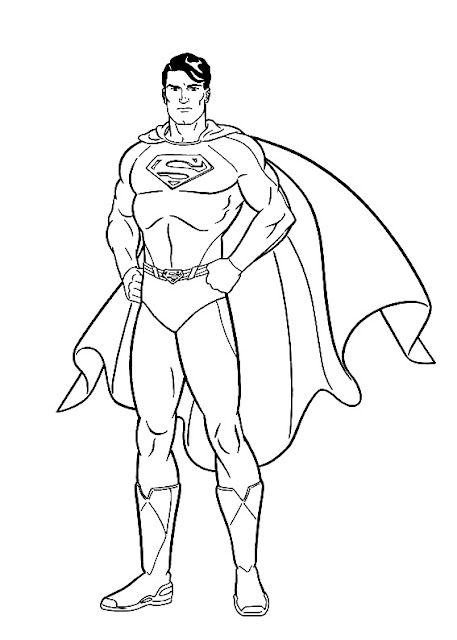 supermen,Disegno  da Colorare e Stampare