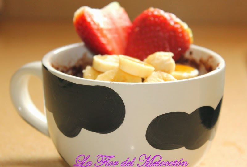 Mug cake de chocolate y plátano