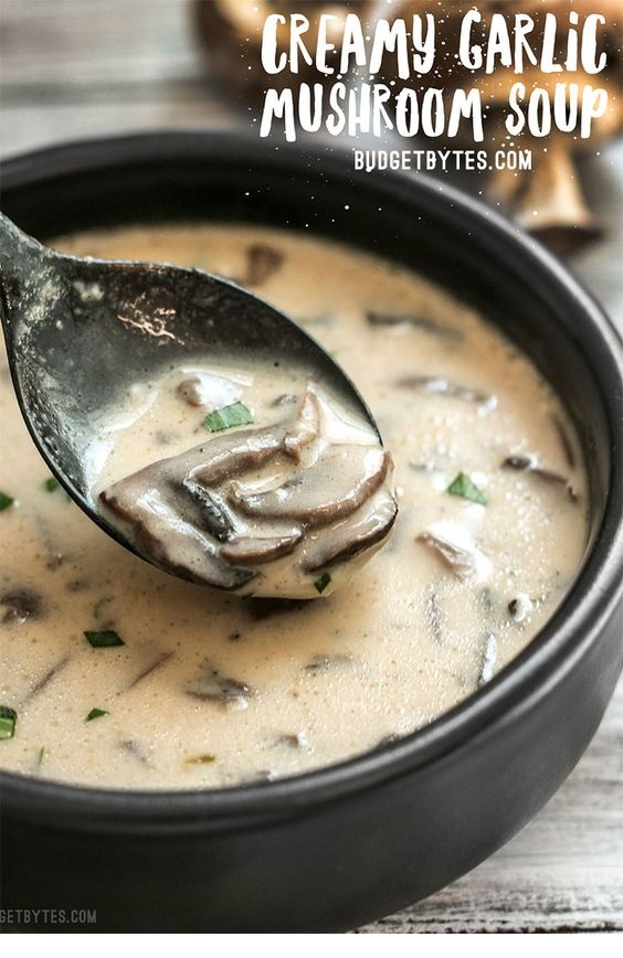 Creamy Garlic Mushroom Soup